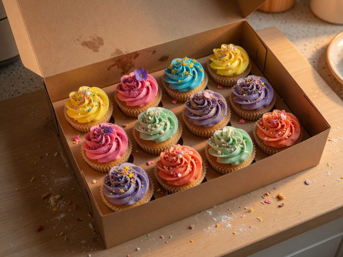 Concept image of a cupcake order — not client work