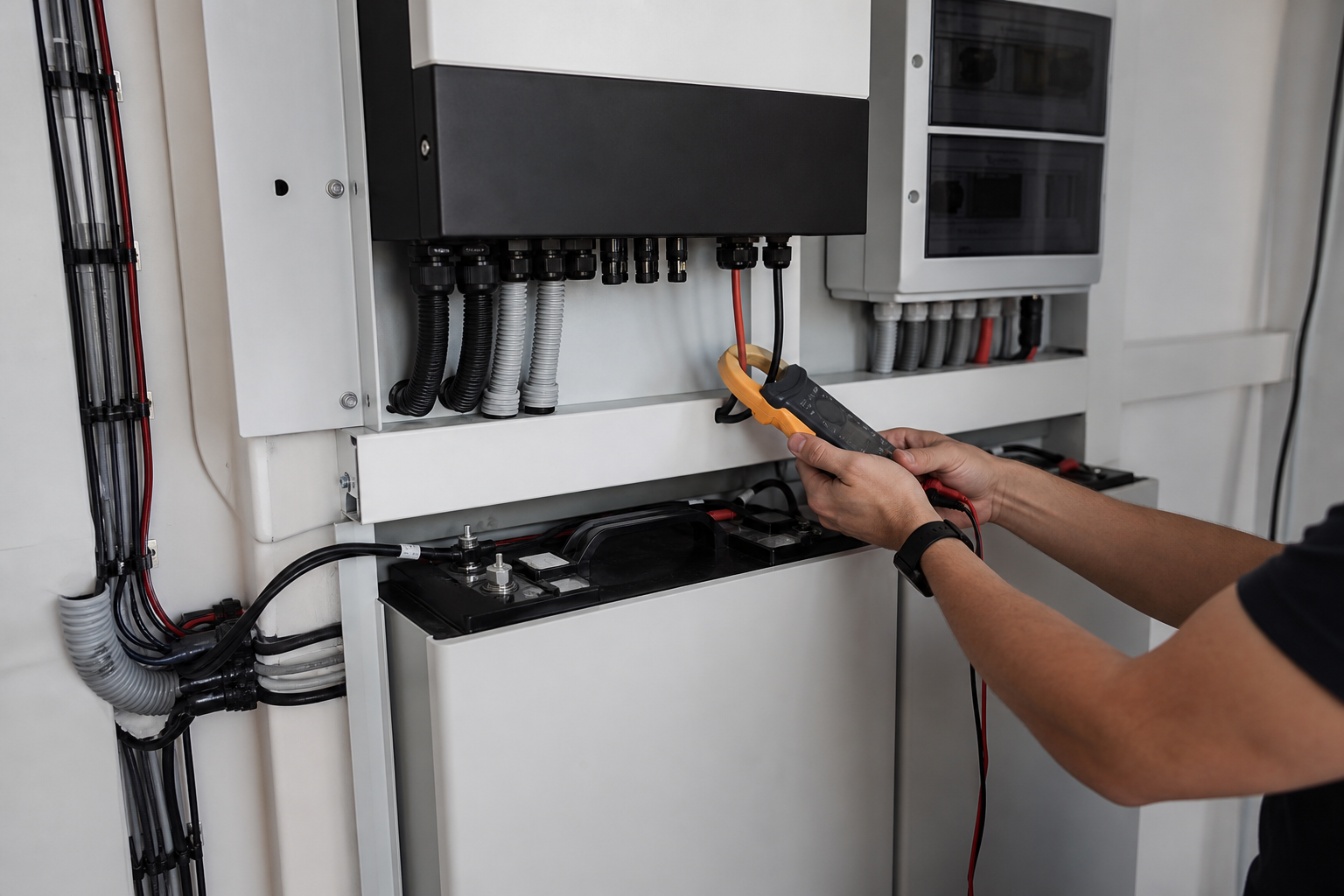 Illustrative concept visual for Solar / inverters; not client work, stock confirmation or an available service.